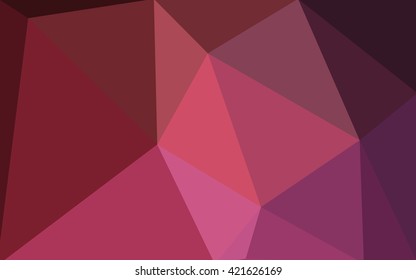 Multicolor pink, red, orange polygonal illustration, which consist of triangles. Geometric background in Origami style with gradient. Triangular design for your business.