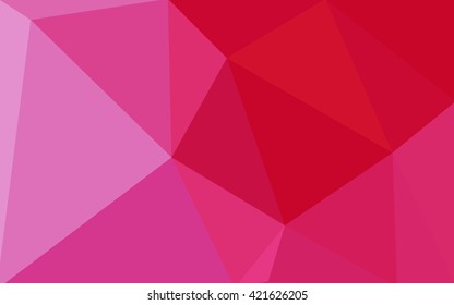 Multicolor pink, red, orange polygonal illustration, which consist of triangles. Geometric background in Origami style with gradient. Triangular design for your business.