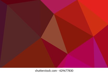 Multicolor pink, red, orange polygonal illustration, which consist of triangles. Geometric background in Origami style with gradient. Triangular design for your business.