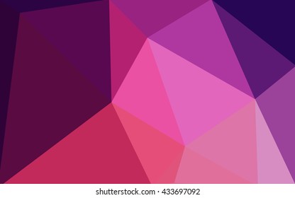Multicolor pink, red, orange polygonal illustration, which consist of triangles. Geometric background in Origami style with gradient. Triangular design for your business.