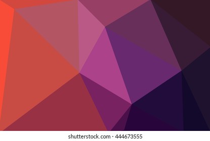 Multicolor pink, red, orange polygonal illustration, which consist of triangles. Geometric background in Origami style with gradient. Triangular design for your business.