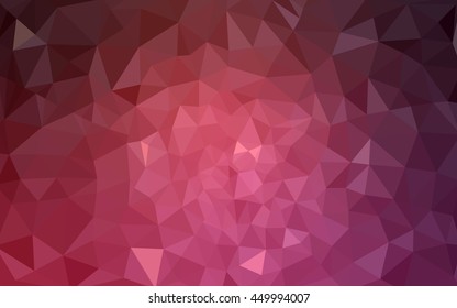 Multicolor pink, red, orange polygonal illustration, which consist of triangles. Geometric background in Origami style with gradient. Triangular design for your business.