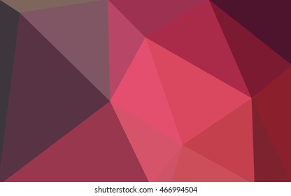 Multicolor pink, red, orange polygonal illustration, which consist of triangles. Geometric background in Origami style with gradient. Triangular design for your business.