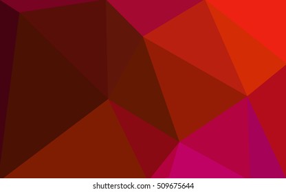Multicolor pink, red, orange polygonal illustration, which consist of triangles. Geometric background in Origami style with gradient. Triangular design for your business.
