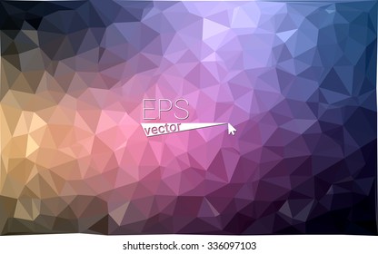 multicolor pink , yellow geometric rumpled triangular low poly style gradient illustration graphic background. Vector polygonal design for your business.