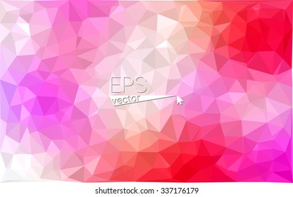 Multicolor pink, yellow geometric rumpled triangular low poly origami style gradient illustration graphic background. Vector polygonal design for your business.