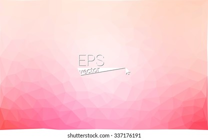 Multicolor pink, yellow geometric rumpled triangular low poly origami style gradient illustration graphic background. Vector polygonal design for your business.