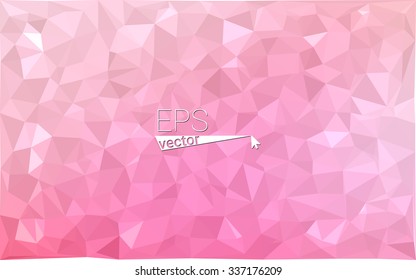 Multicolor pink, yellow geometric rumpled triangular low poly origami style gradient illustration graphic background. Vector polygonal design for your business.