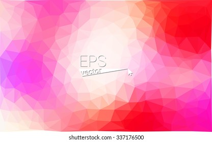 Multicolor pink, yellow geometric rumpled triangular low poly origami style gradient illustration graphic background. Vector polygonal design for your business.