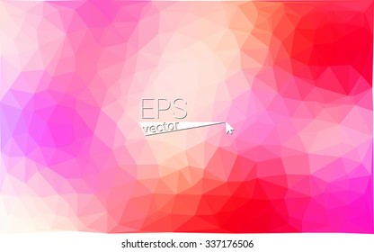 Multicolor pink, yellow geometric rumpled triangular low poly origami style gradient illustration graphic background. Vector polygonal design for your business.