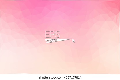 Multicolor pink, yellow geometric rumpled triangular low poly origami style gradient illustration graphic background. Vector polygonal design for your business.