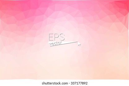 Multicolor pink, yellow geometric rumpled triangular low poly origami style gradient illustration graphic background. Vector polygonal design for your business.