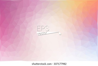Multicolor pink, yellow geometric rumpled triangular low poly origami style gradient illustration graphic background. Vector polygonal design for your business.