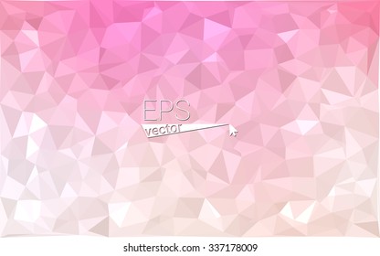 Multicolor pink, yellow geometric rumpled triangular low poly origami style gradient illustration graphic background. Vector polygonal design for your business.