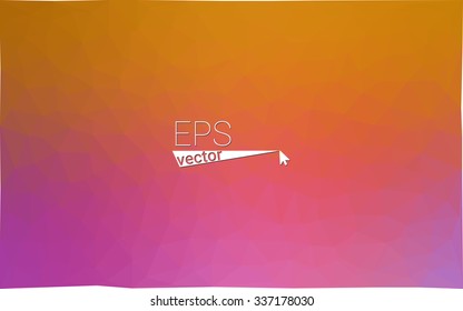 Multicolor pink, yellow geometric rumpled triangular low poly origami style gradient illustration graphic background. Vector polygonal design for your business.
