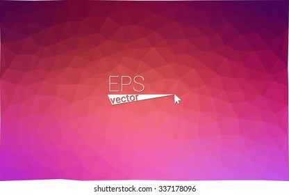 Multicolor pink, yellow geometric rumpled triangular low poly origami style gradient illustration graphic background. Vector polygonal design for your business.