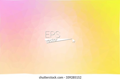 Multicolor pink, yellow geometric rumpled triangular low poly origami style gradient illustration graphic background. Vector polygonal design for your business.
