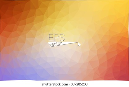 Multicolor pink, yellow geometric rumpled triangular low poly origami style gradient illustration graphic background. Vector polygonal design for your business.