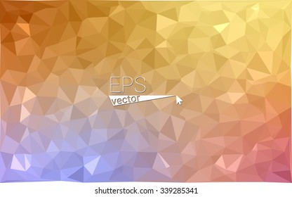 Multicolor pink, yellow geometric rumpled triangular low poly origami style gradient illustration graphic background. Vector polygonal design for your business.