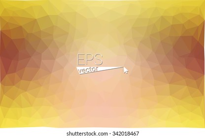 Multicolor pink, yellow geometric rumpled triangular low poly origami style gradient illustration graphic background. Vector polygonal design for your business.
