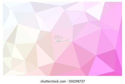 Multicolor pink, yellow geometric rumpled triangular low poly origami style gradient illustration graphic background. Vector polygonal design for your business.