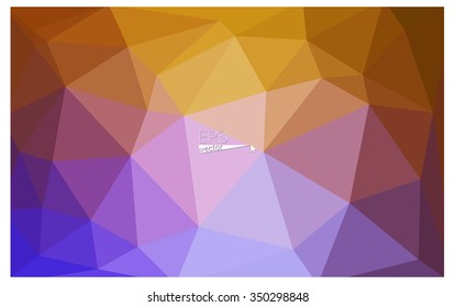Multicolor pink, yellow geometric rumpled triangular low poly origami style gradient illustration graphic background. Vector polygonal design for your business.