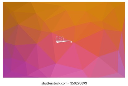 Multicolor pink, yellow geometric rumpled triangular low poly origami style gradient illustration graphic background. Vector polygonal design for your business.
