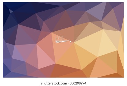 Multicolor pink, yellow geometric rumpled triangular low poly origami style gradient illustration graphic background. Vector polygonal design for your business.