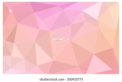 Multicolor pink, yellow geometric rumpled triangular low poly origami style gradient illustration graphic background. Vector polygonal design for your business.