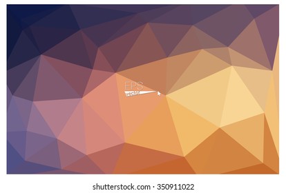 Multicolor pink, yellow geometric rumpled triangular low poly origami style gradient illustration graphic background. Vector polygonal design for your business.