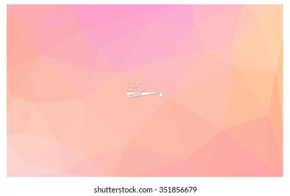 Multicolor pink, yellow geometric rumpled triangular low poly origami style gradient illustration graphic background. Vector polygonal design for your business.