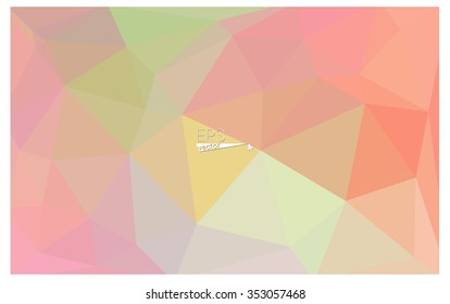 Multicolor pink, yellow geometric rumpled triangular low poly origami style gradient illustration graphic background. Vector polygonal design for your business.
