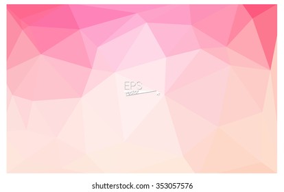 Multicolor pink, yellow geometric rumpled triangular low poly origami style gradient illustration graphic background. Vector polygonal design for your business.
