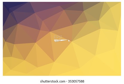 Multicolor pink, yellow geometric rumpled triangular low poly origami style gradient illustration graphic background. Vector polygonal design for your business.