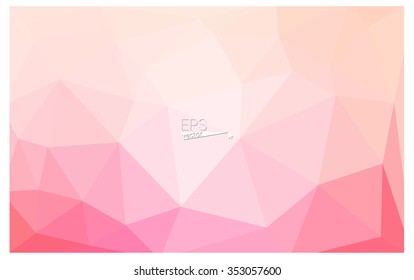 Multicolor pink, yellow geometric rumpled triangular low poly origami style gradient illustration graphic background. Vector polygonal design for your business.
