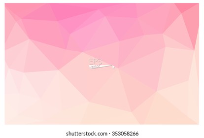 Multicolor pink, yellow geometric rumpled triangular low poly origami style gradient illustration graphic background. Vector polygonal design for your business.