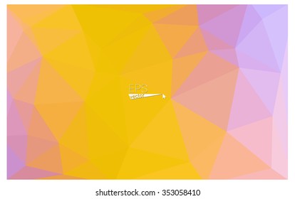 Multicolor pink, yellow geometric rumpled triangular low poly origami style gradient illustration graphic background. Vector polygonal design for your business.