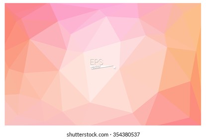 Multicolor pink, yellow geometric rumpled triangular low poly origami style gradient illustration graphic background. Vector polygonal design for your business.