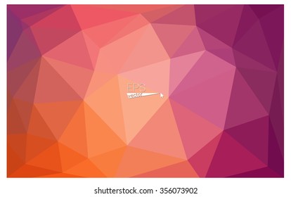 Multicolor pink, yellow geometric rumpled triangular low poly origami style gradient illustration graphic background. Vector polygonal design for your business.