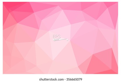 Multicolor pink, yellow geometric rumpled triangular low poly origami style gradient illustration graphic background. Vector polygonal design for your business.