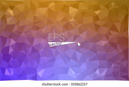 Multicolor pink, yellow, orange  geometric rumpled triangular low poly style gradient illustration graphic background. Vector polygonal design for your business.