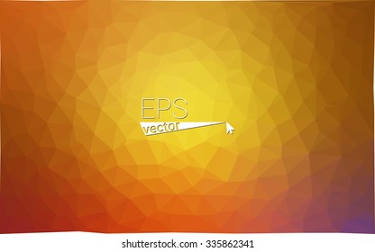 Multicolor pink, yellow, orange  geometric rumpled triangular low poly style gradient illustration graphic background. Vector polygonal design for your business.