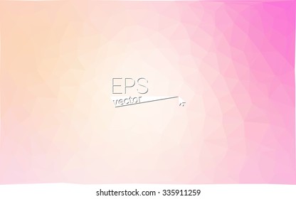 Multicolor pink, yellow, orange  geometric rumpled triangular low poly style gradient illustration graphic background. Vector polygonal design for your business.