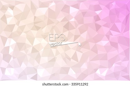 Multicolor pink, yellow, orange  geometric rumpled triangular low poly style gradient illustration graphic background. Vector polygonal design for your business.