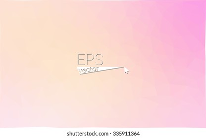 Multicolor pink, yellow, orange  geometric rumpled triangular low poly style gradient illustration graphic background. Vector polygonal design for your business.