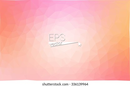 Multicolor pink, yellow, orange  geometric rumpled triangular low poly style gradient illustration graphic background. Vector polygonal design for your business.