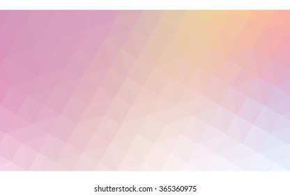 Multicolor pink, yellow polygonal illustration, which consist of triangles. Geometric background in Origami style with gradient. Triangular design for your business in vector.