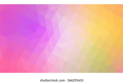 Multicolor pink, yellow polygonal illustration, which consist of triangles. Geometric background in Origami style with gradient. Triangular design for your business.