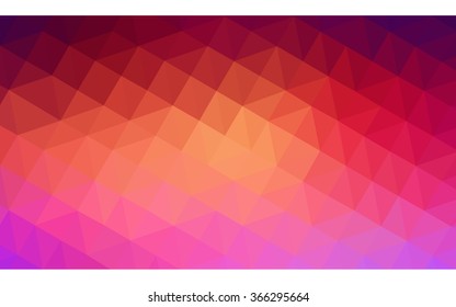 Multicolor pink, yellow polygonal illustration, which consist of triangles. Geometric background in Origami style with gradient. Triangular design for your business.