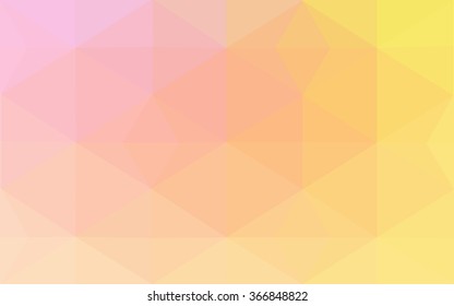 Multicolor pink, yellow polygonal illustration, which consist of triangles. Geometric background in Origami style with gradient. Triangular design for your business.